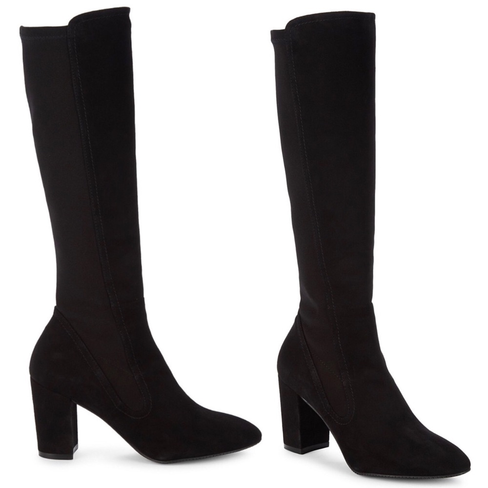 Stuart weitzman Livia suede block heel tall boots